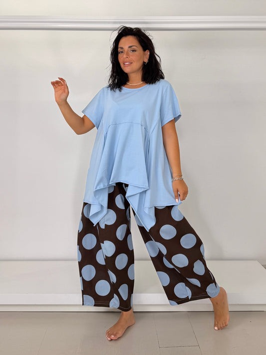 Pantalone gamba larga ovetto - bolli
