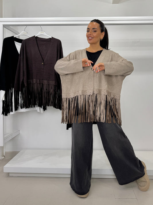 Cardigan frange