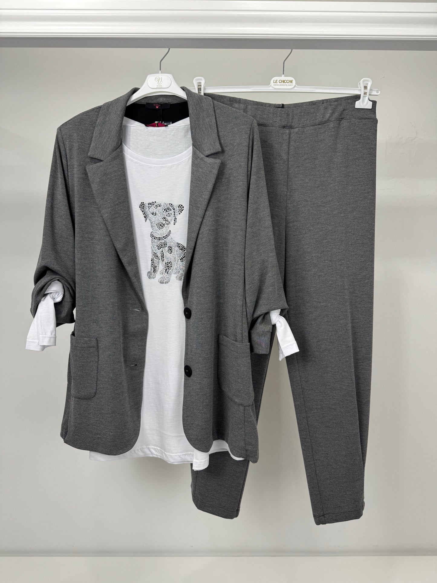 SOPHIA Blazer piquette elasticizzato