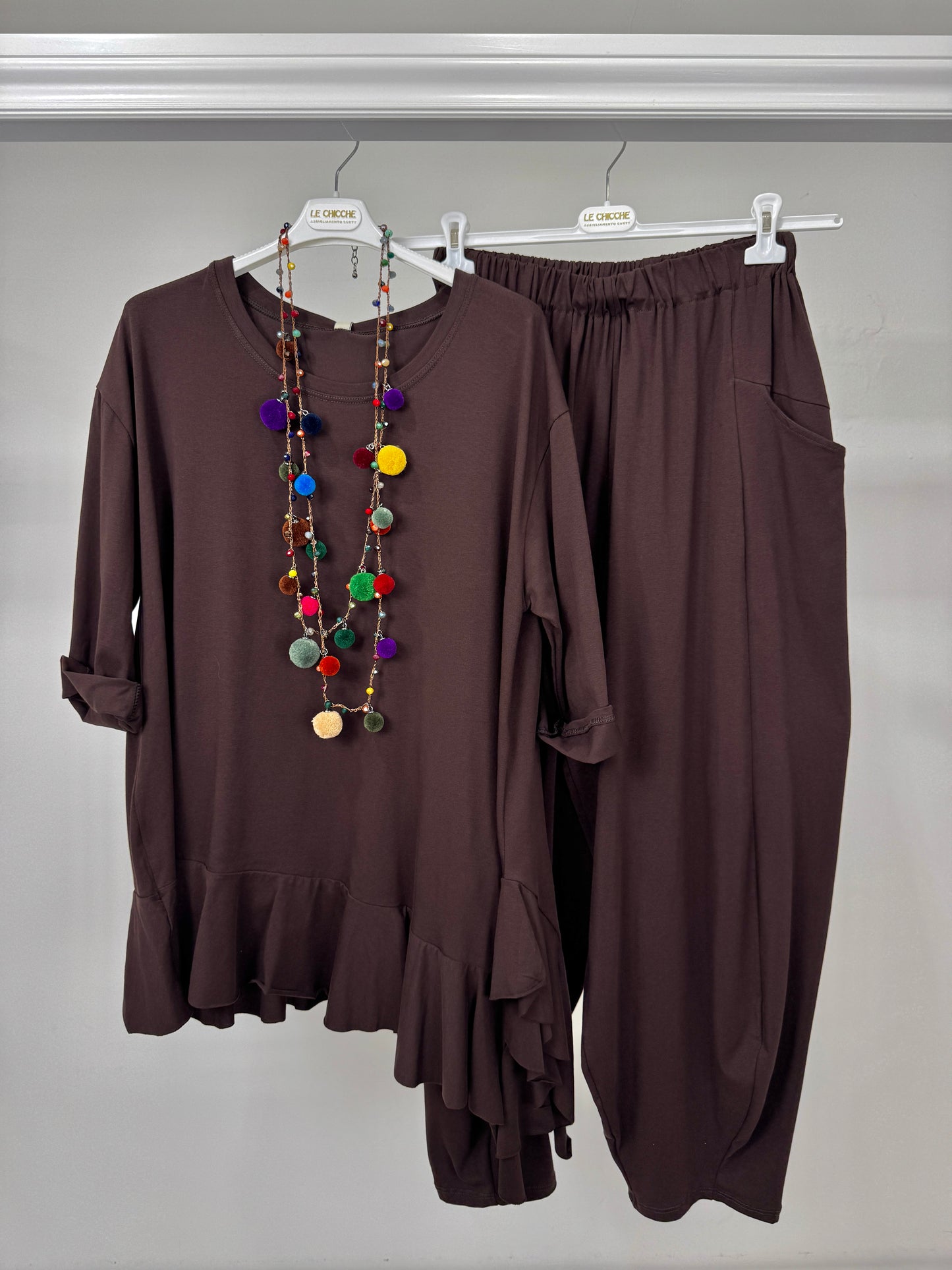 Pantalone maglina tasche a nido