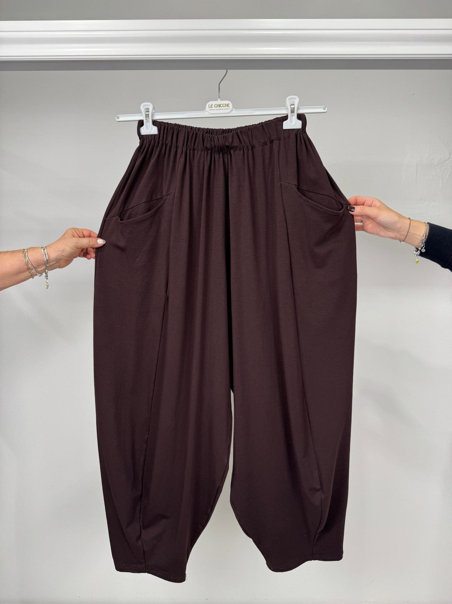 Pantalone maglina tasche a nido