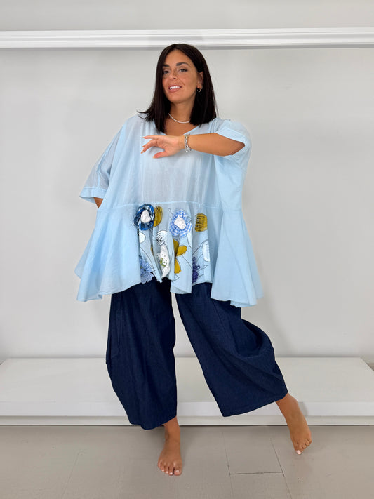 Pantalone baloon in jeans leggero