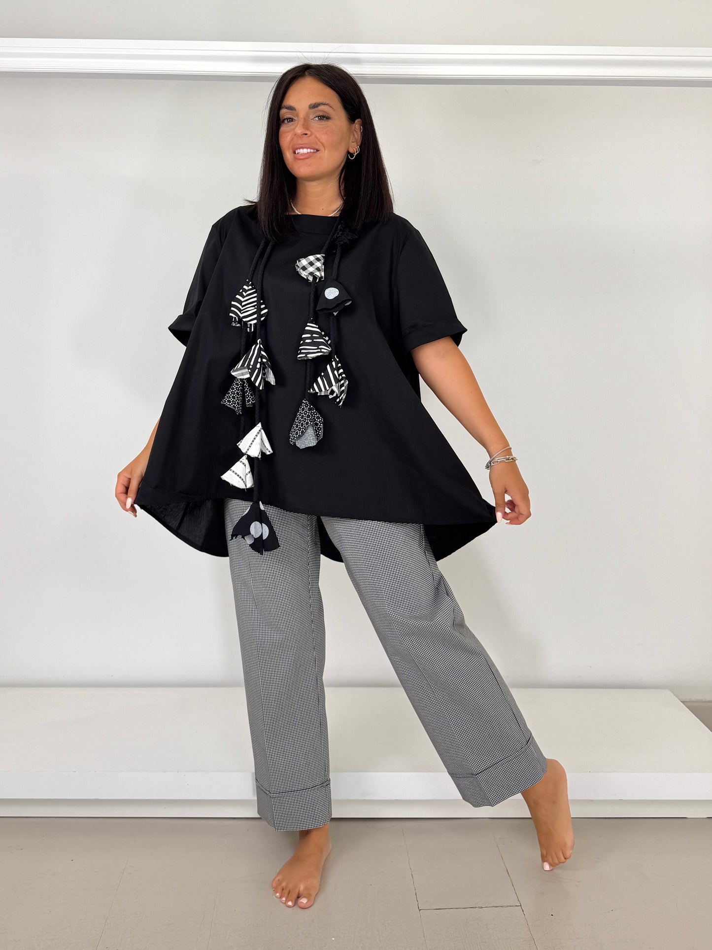 Pantalone vichy in bengalina