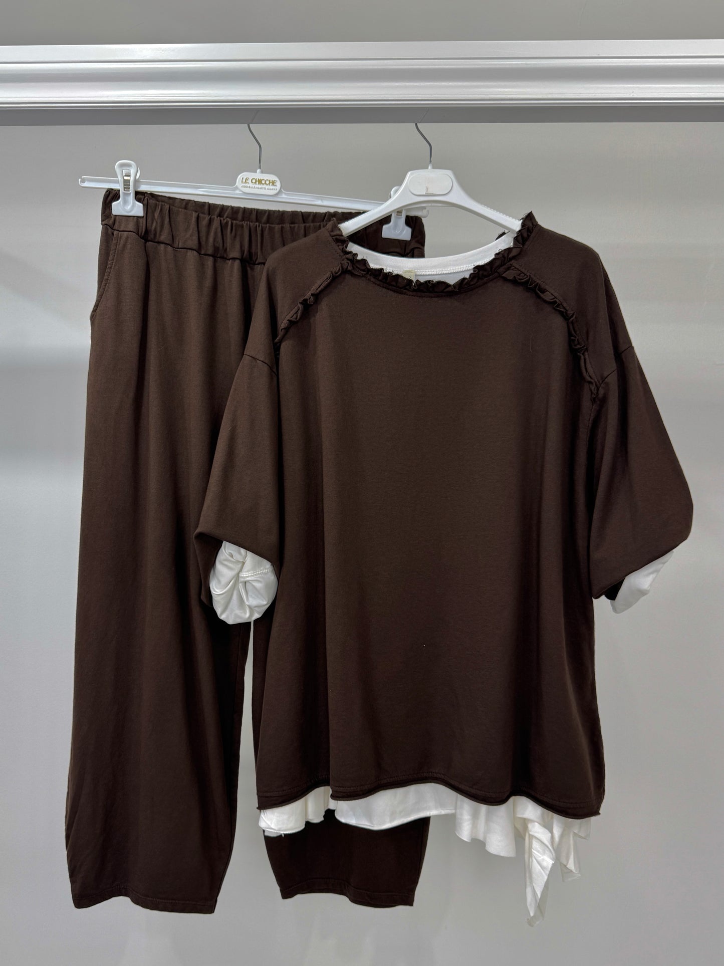 XXLAFEMME Pantalone garzato ovetto