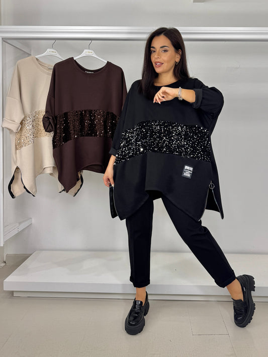 Pantalone basic in punto milano viscosa