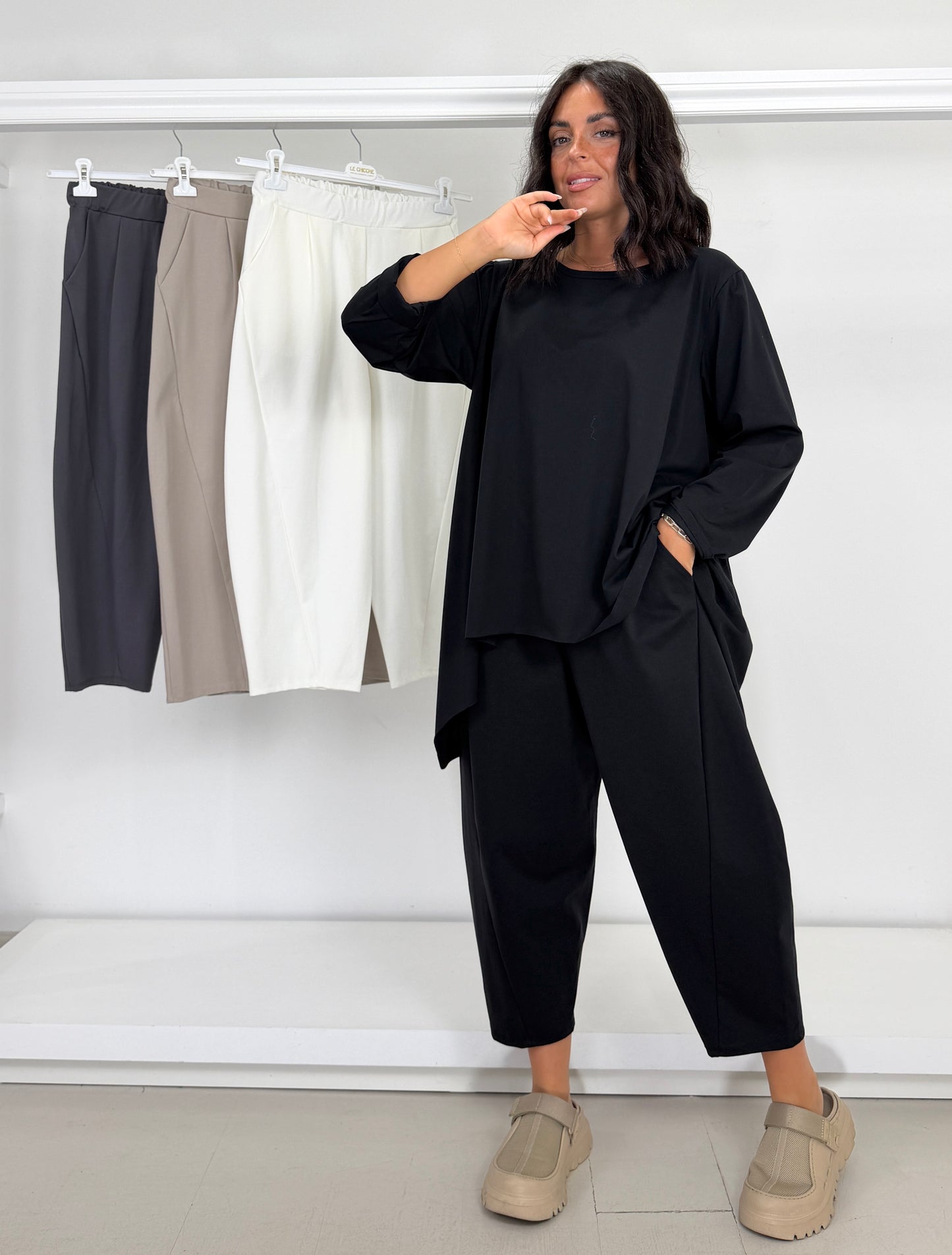 Pantalone diagonale punto roma