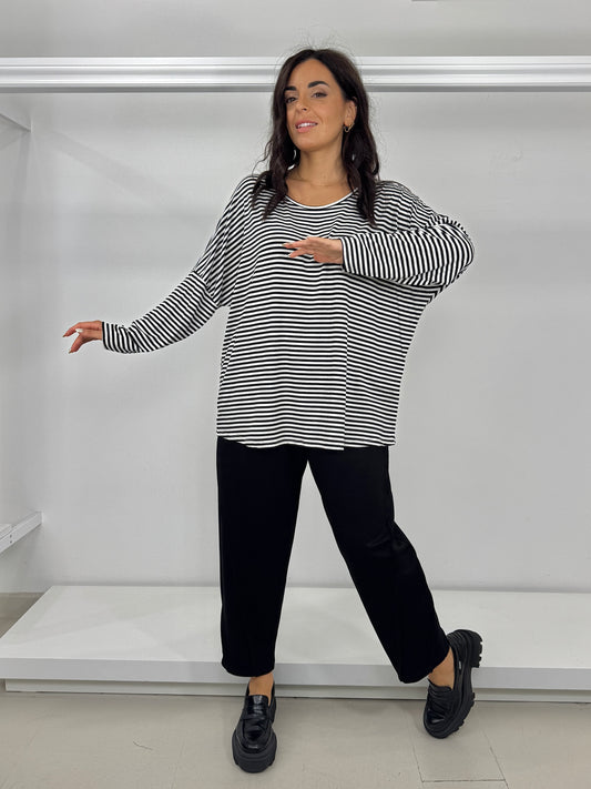 Maglia basic a righe