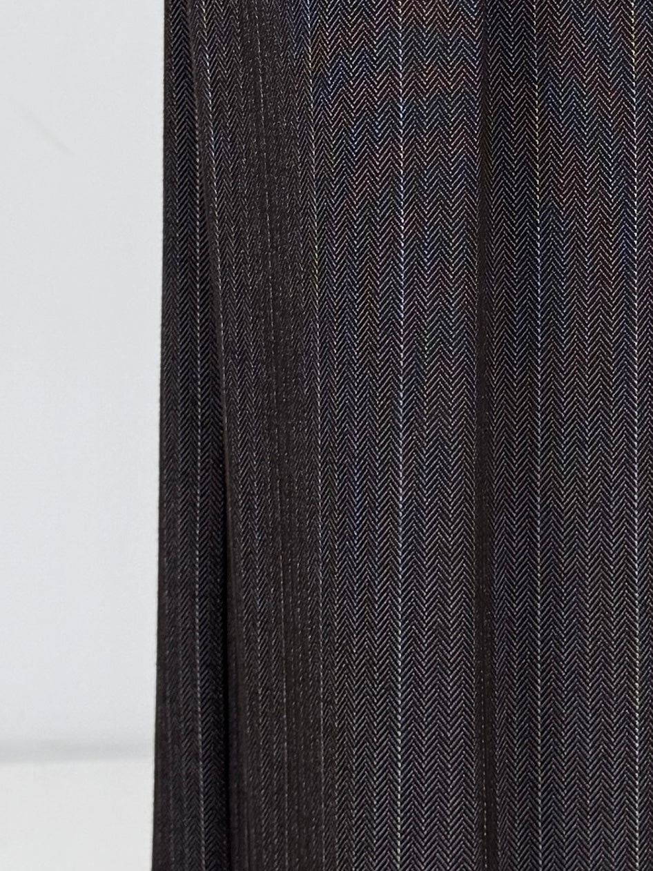 Pantalone spinato gamba larga