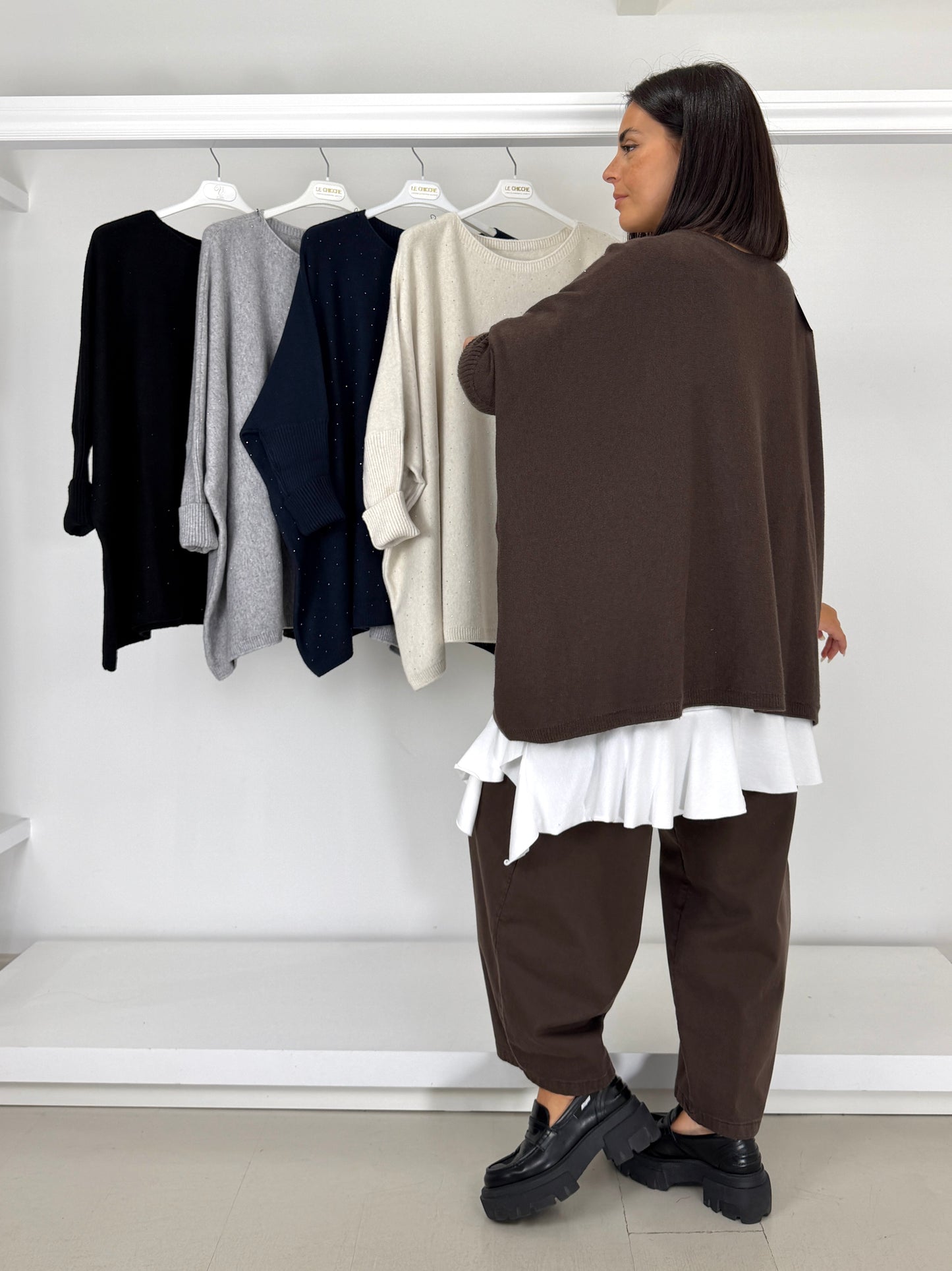 Maxi pullover punti luce