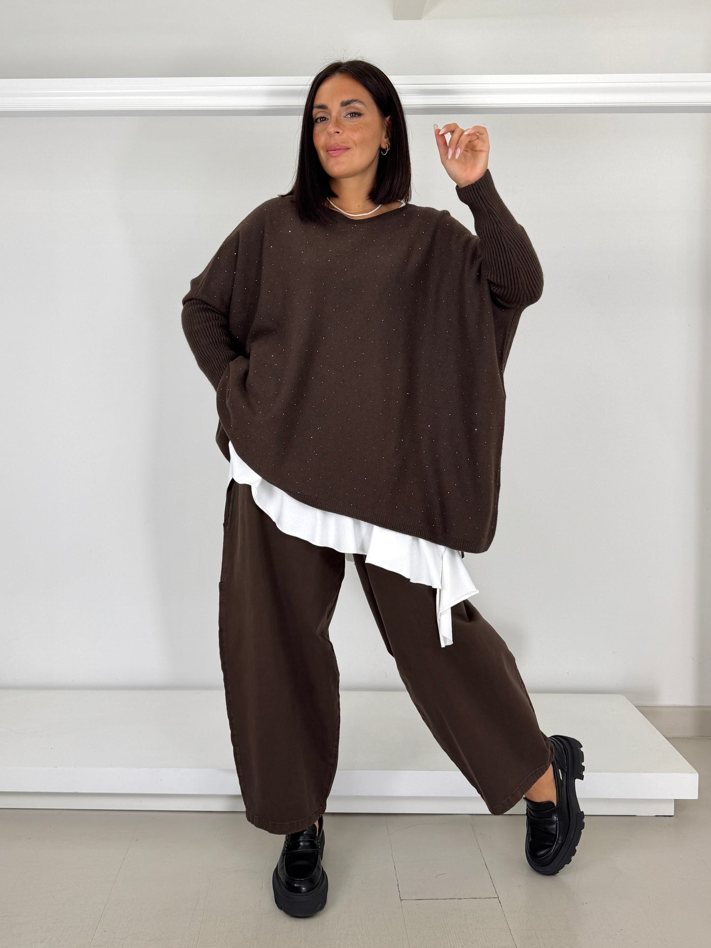Maxi pullover punti luce