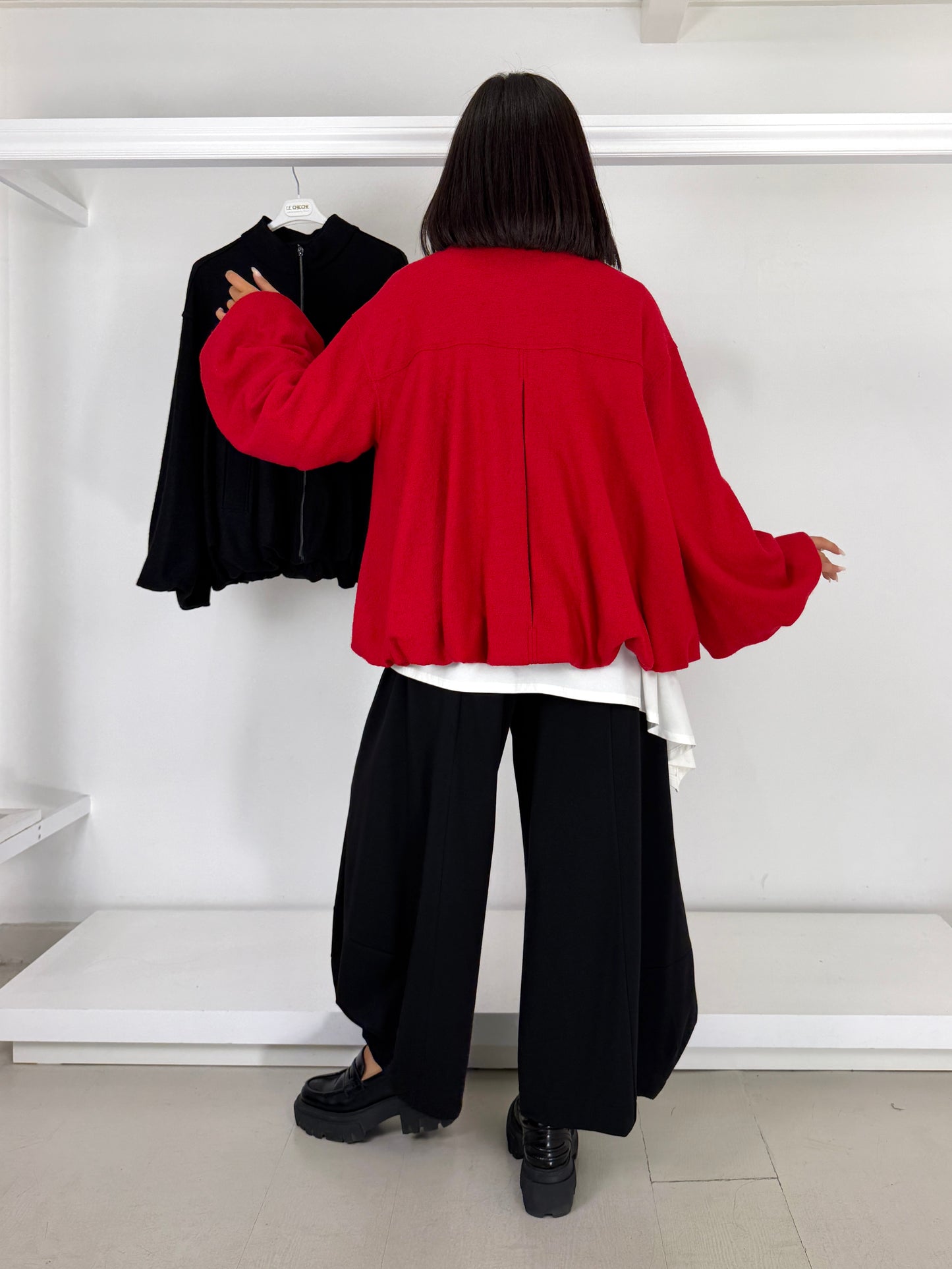 NOEN giacca bomber effetto boucle