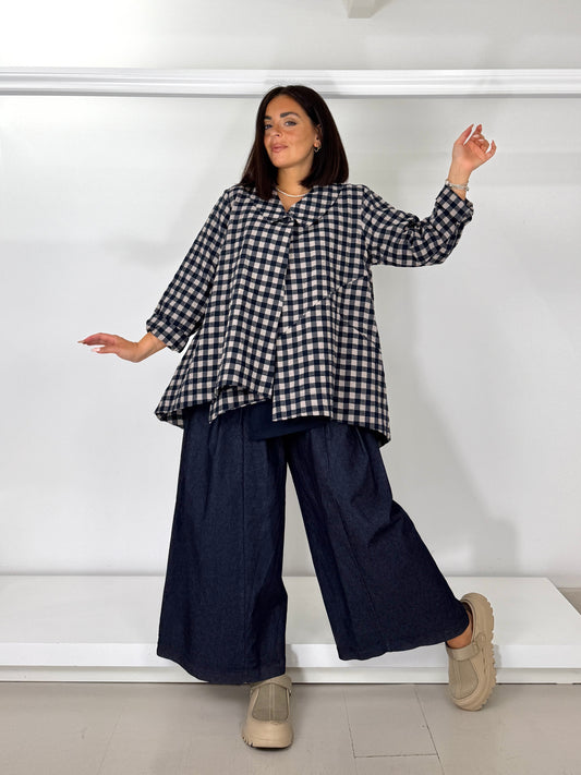 WENDY TRENDY Giacca svasata a quadri