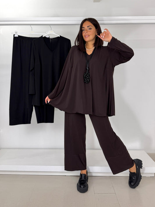 DOLCEMENTE CURVY Pantalone tessuto scivolato a T
