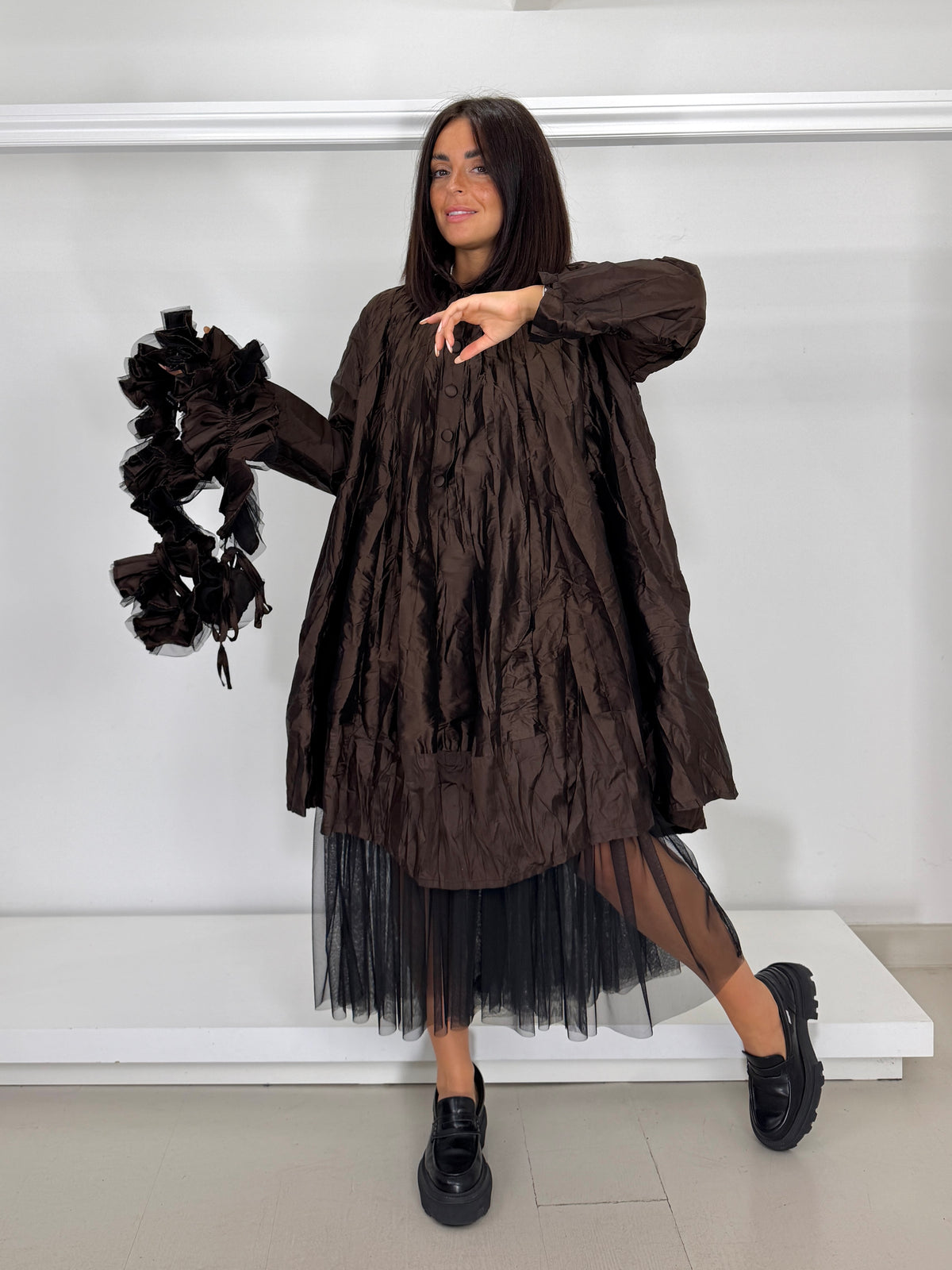 GHUNGROO collana taffetà e tulle