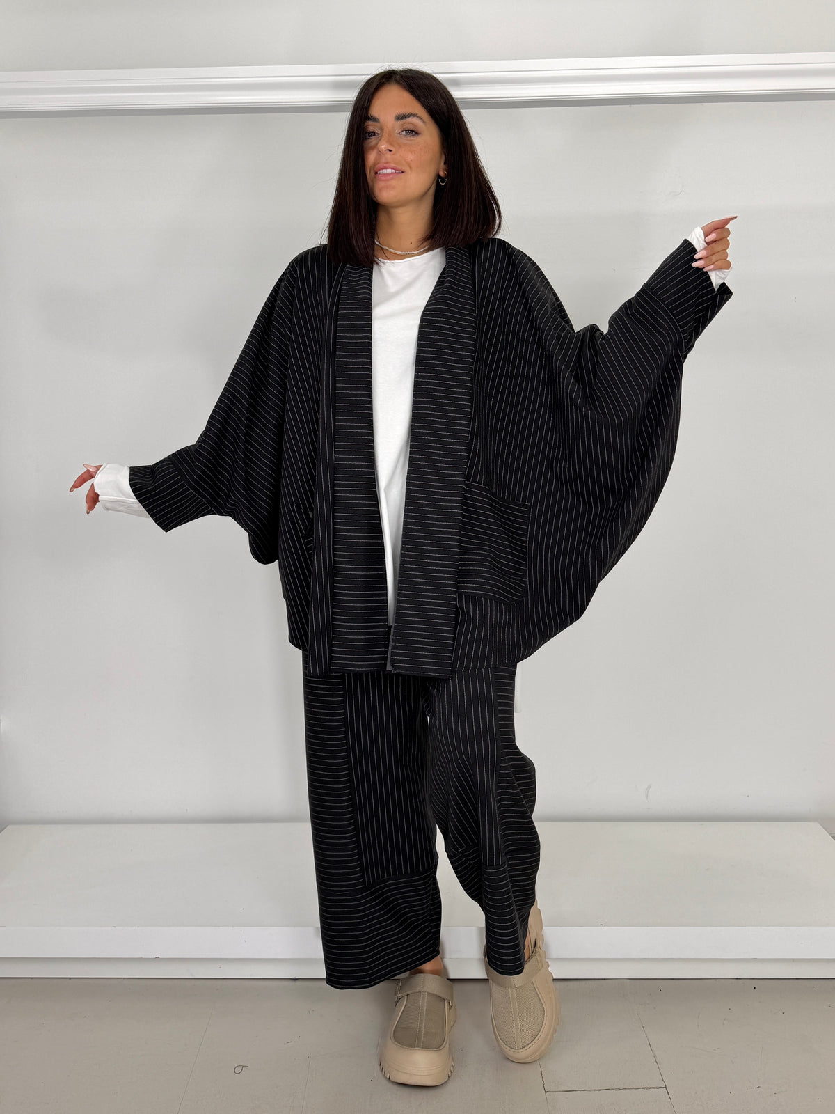 DOLCEMENTE CURVY cardigan gessato