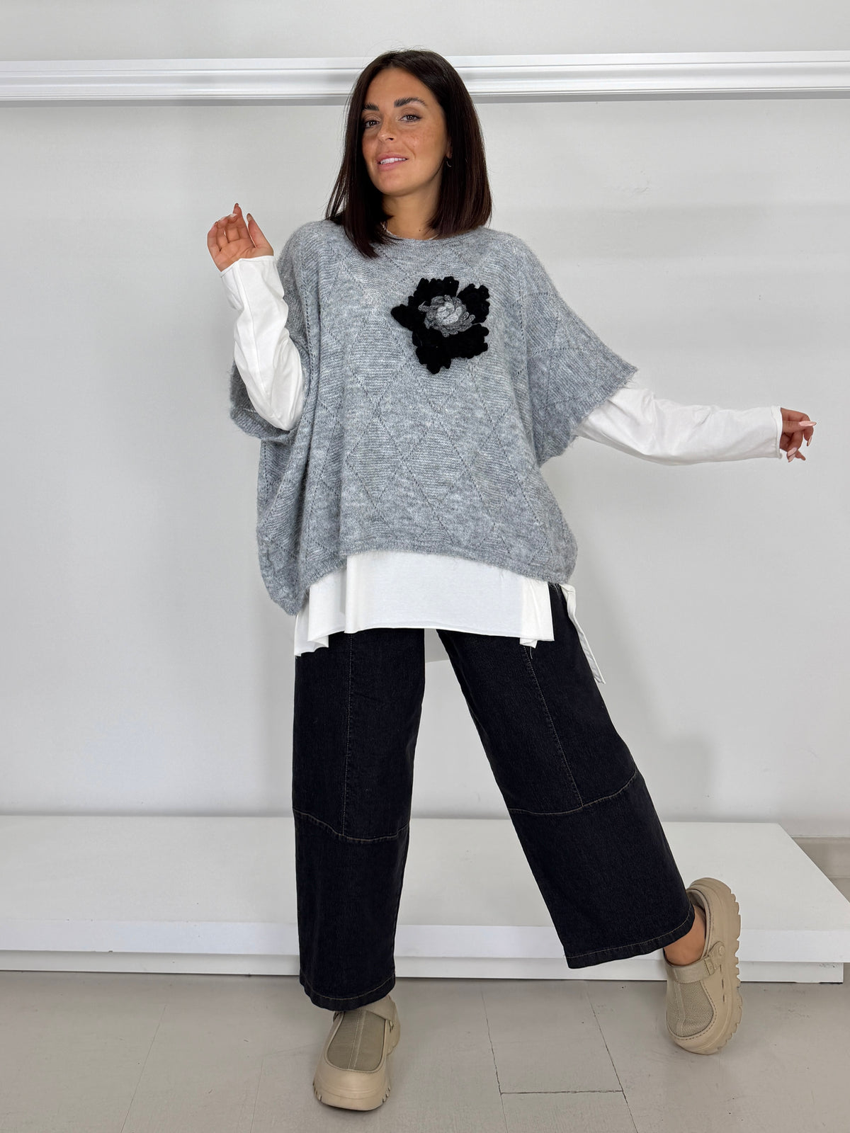 FLO&POI jeans elasticizzato taglio a T