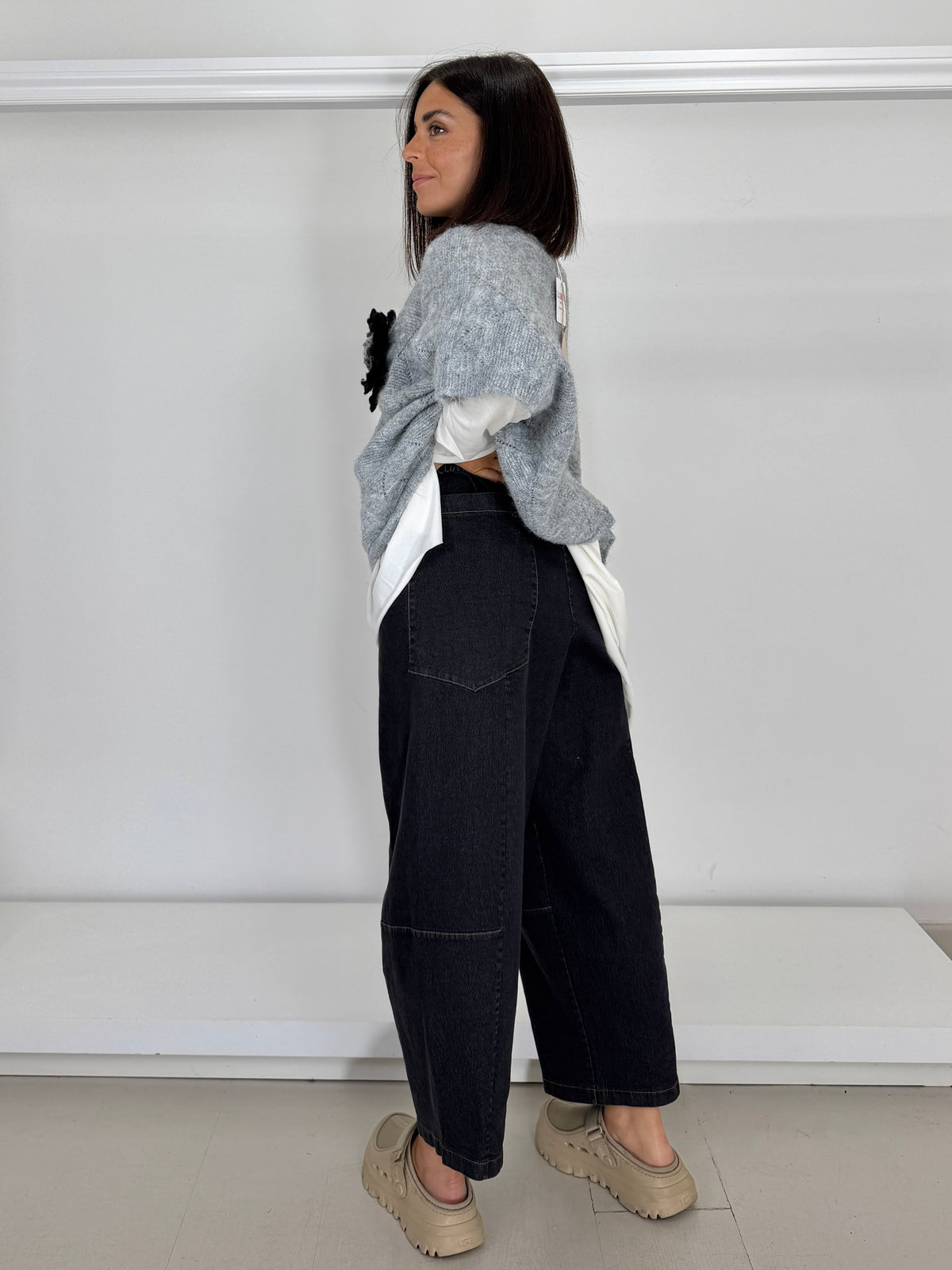FLO&POI jeans elasticizzato taglio a T