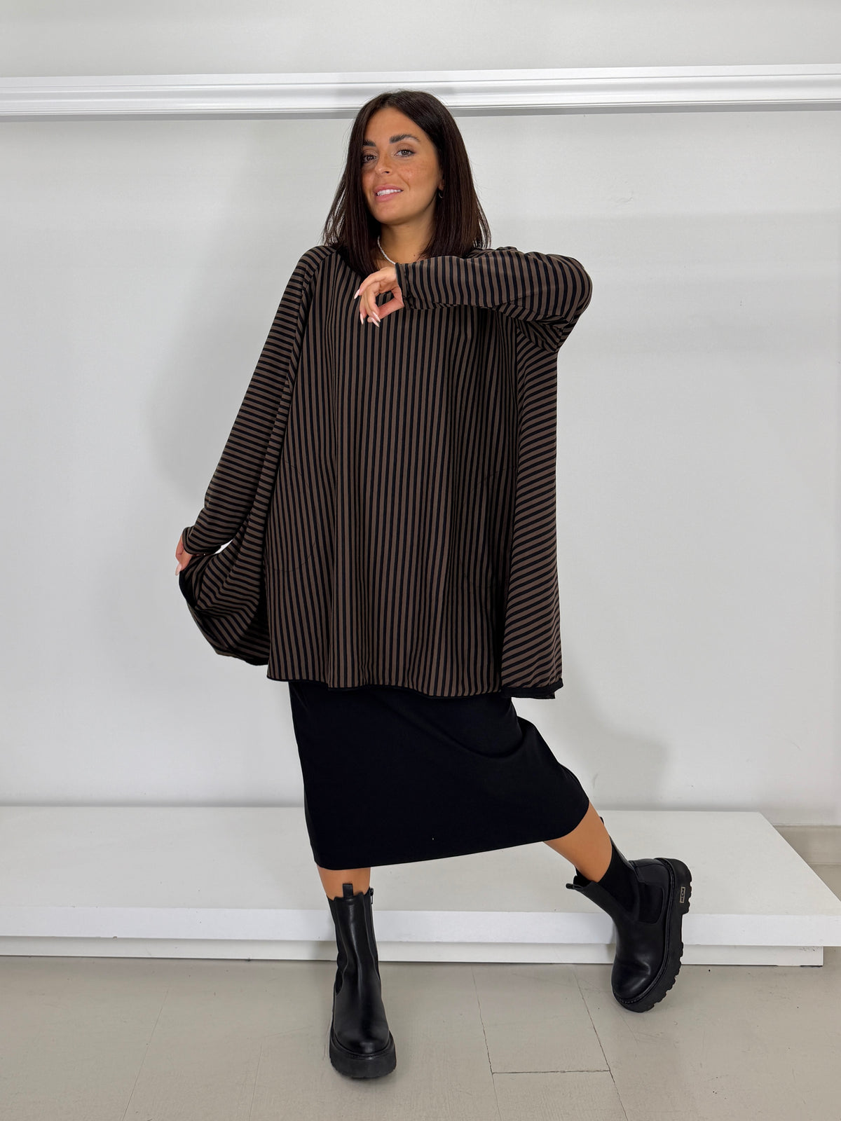 LUUKAA Maxi maglia a righe