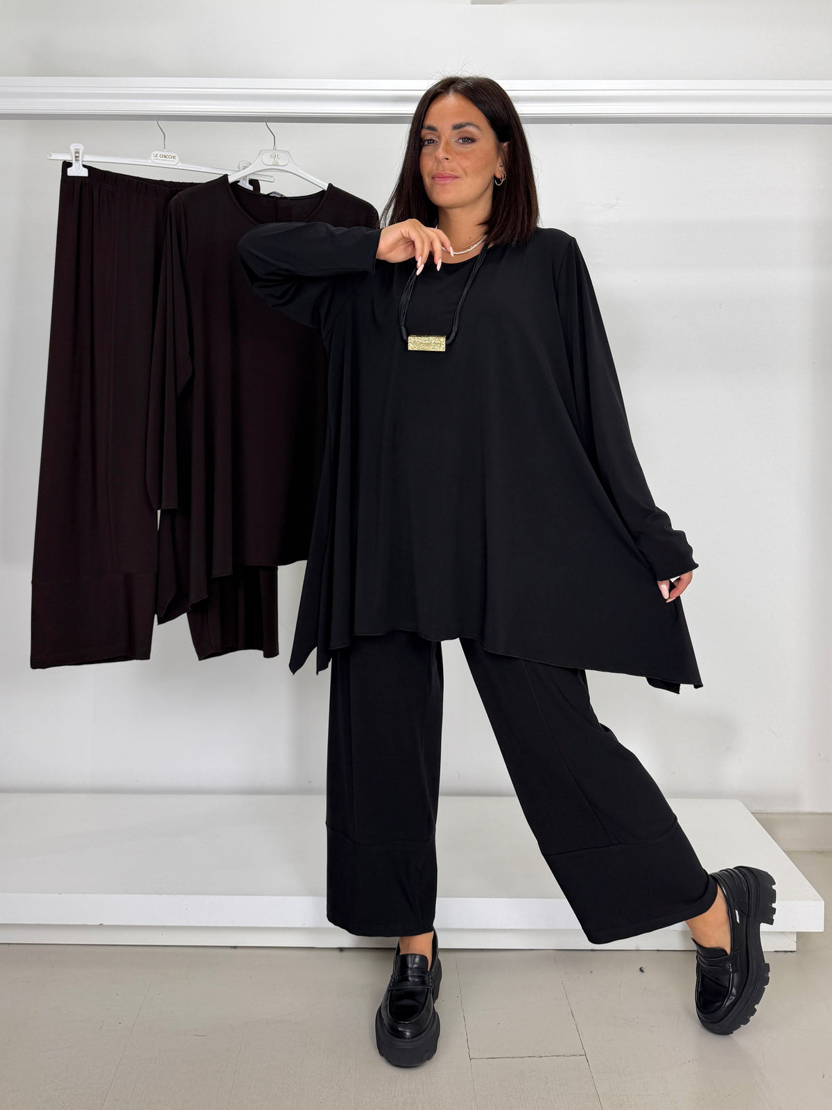 DOLCEMENTE CURVY casacca tessuto scivolato trapezio
