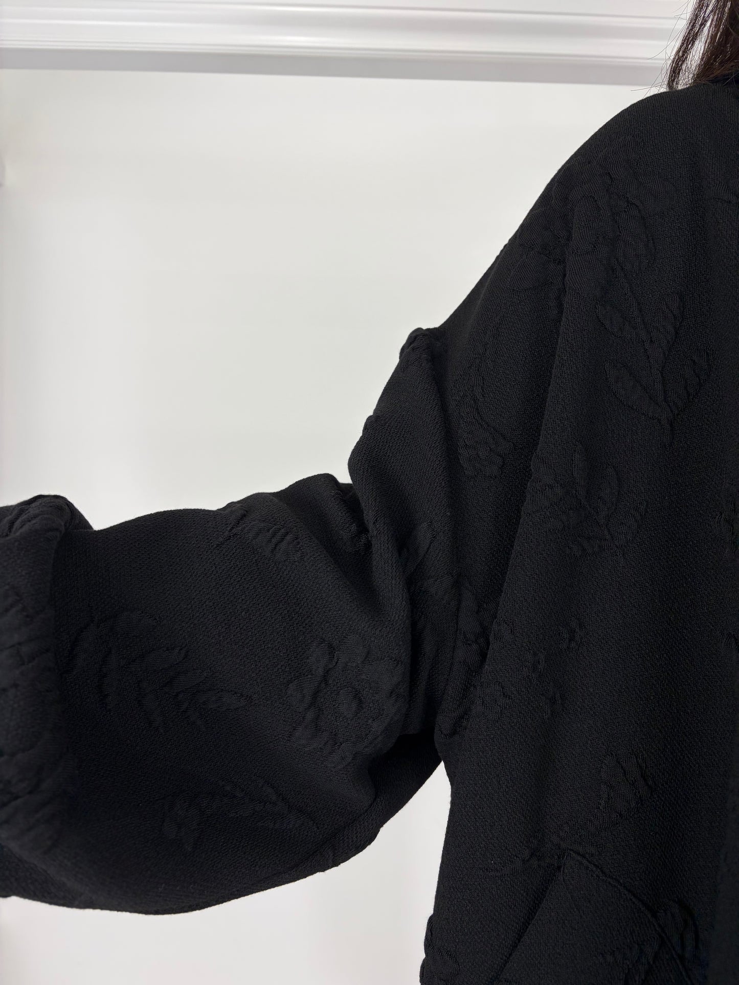 Cardigan ovetto tessuto lavorato
