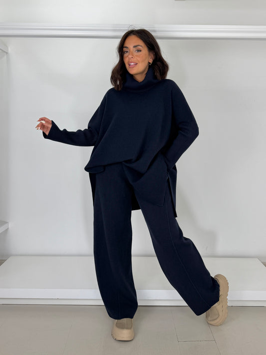 Pantalone in maglia a ovetto