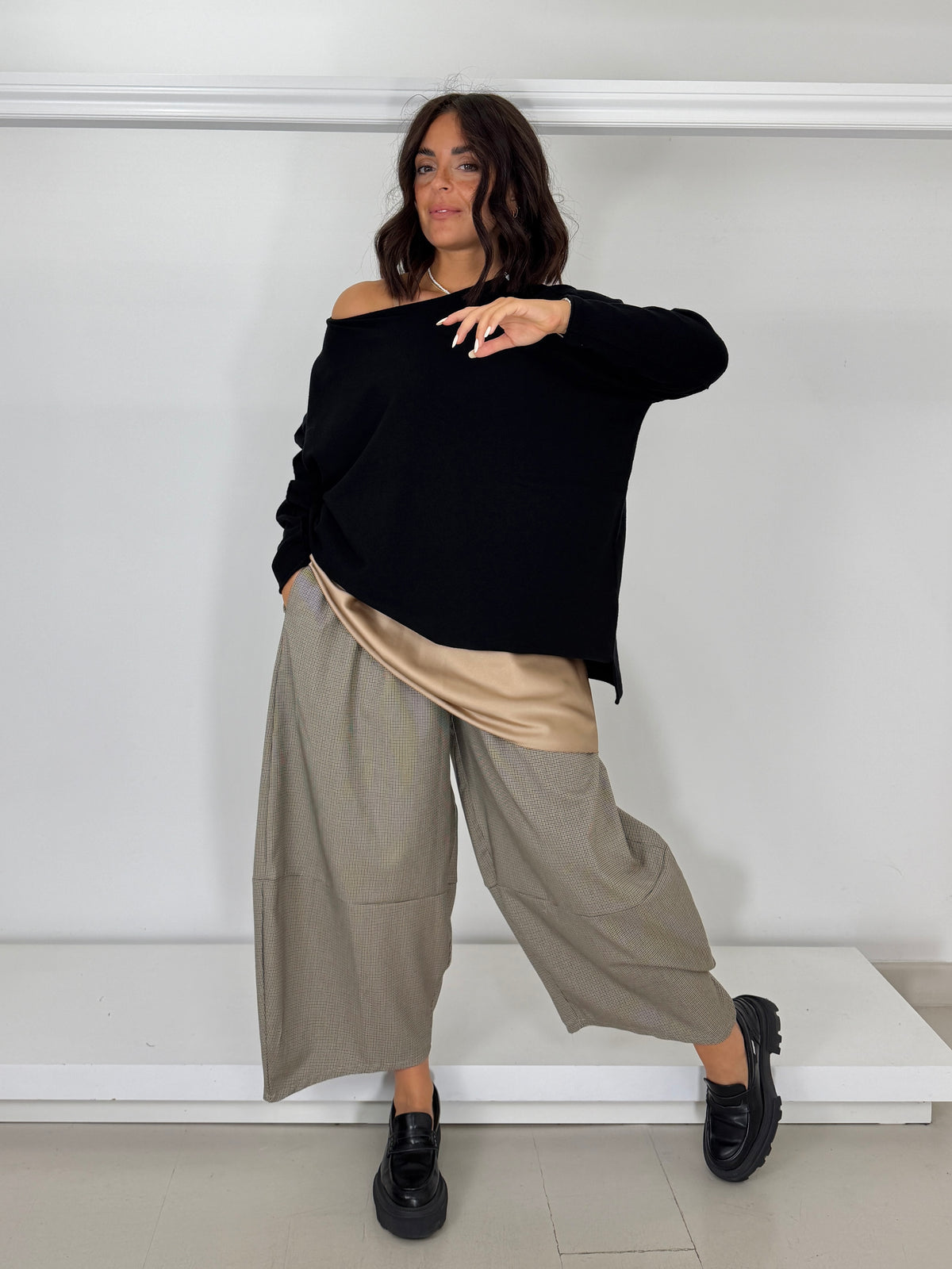 Pantalone ovetto quadro micro
