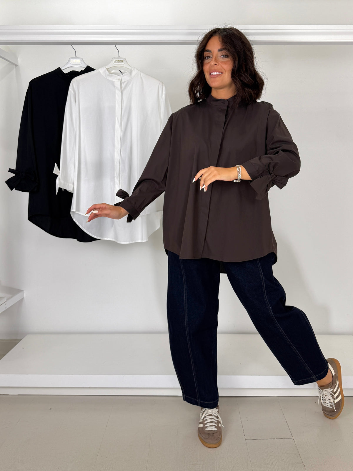 Camicia coreana fiocchetti