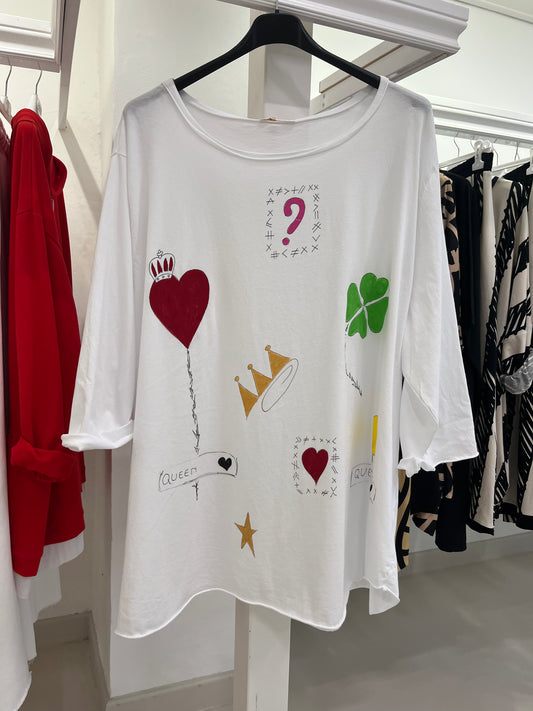 XXLAFEMME Maglia dipinta a mano - queen