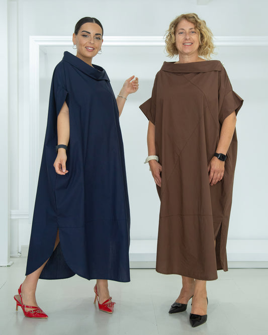 CURVY & OVER Abito cotone perla