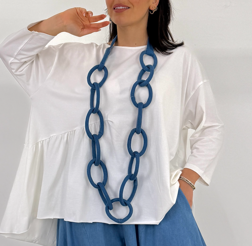 GHUNGROO collana anelli in jeans