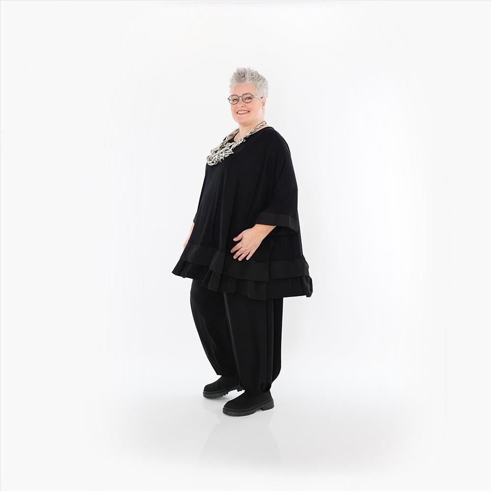 Maxi maglia balze in taffetà