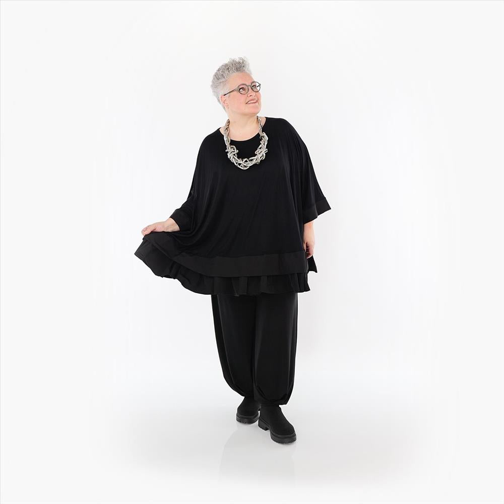 Maxi maglia balze in taffetà