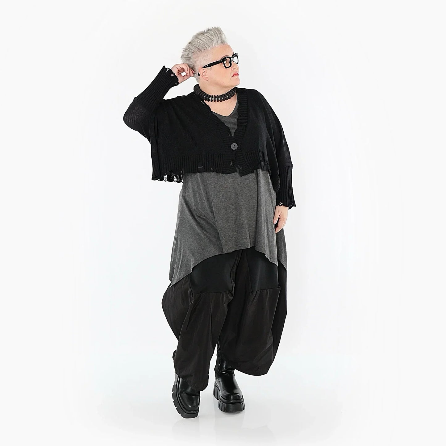 Cardigan coprispalle in filo